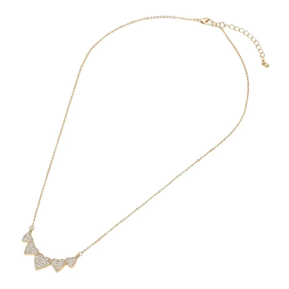 14K Gold Dipped Heart Link Necklace - Picture 3 of 3